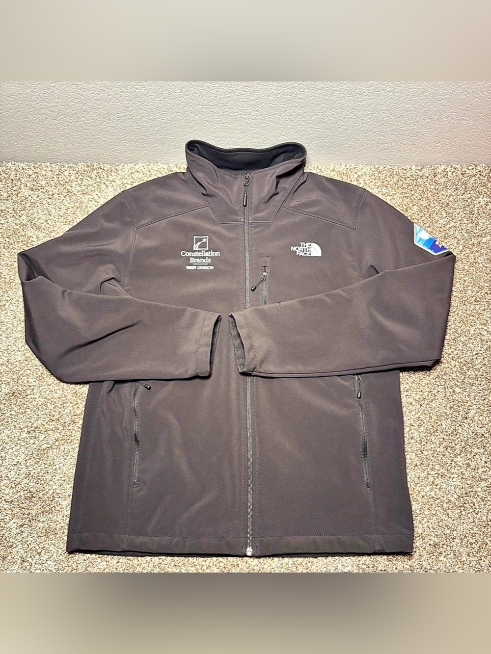 The North Face Mens Windwall Soft Shell Jacket Black M Constellations Brand Logo